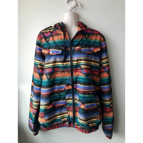 Volcom Jackets & Blazers - ✨ NWOT Rad Volcom Colorful Boho Aztec Windbreaker